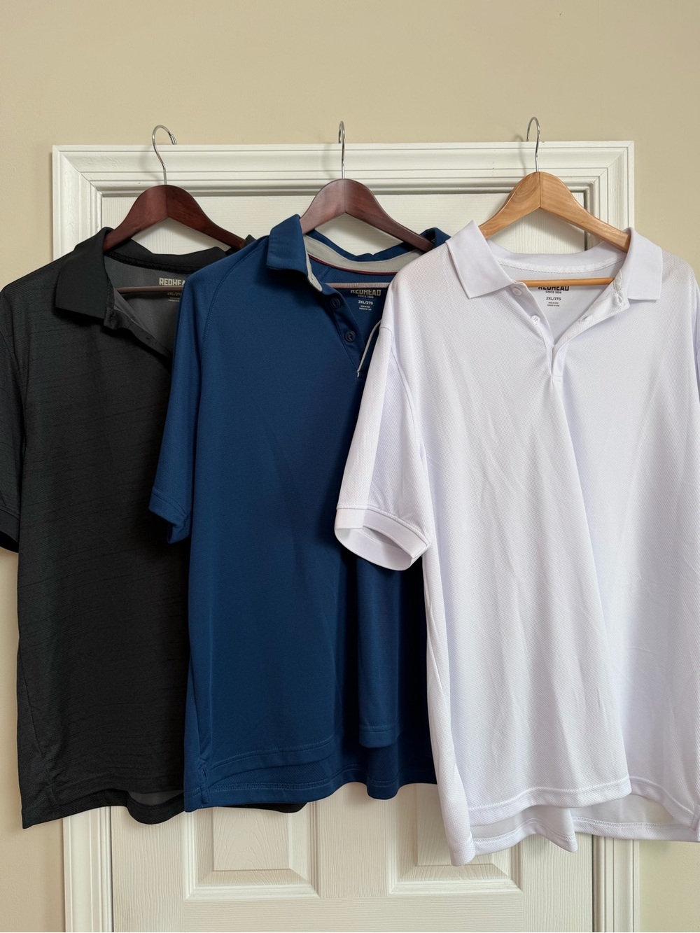 Three-Pack Men’s redhead Polo Shirt - White, Navy, Black